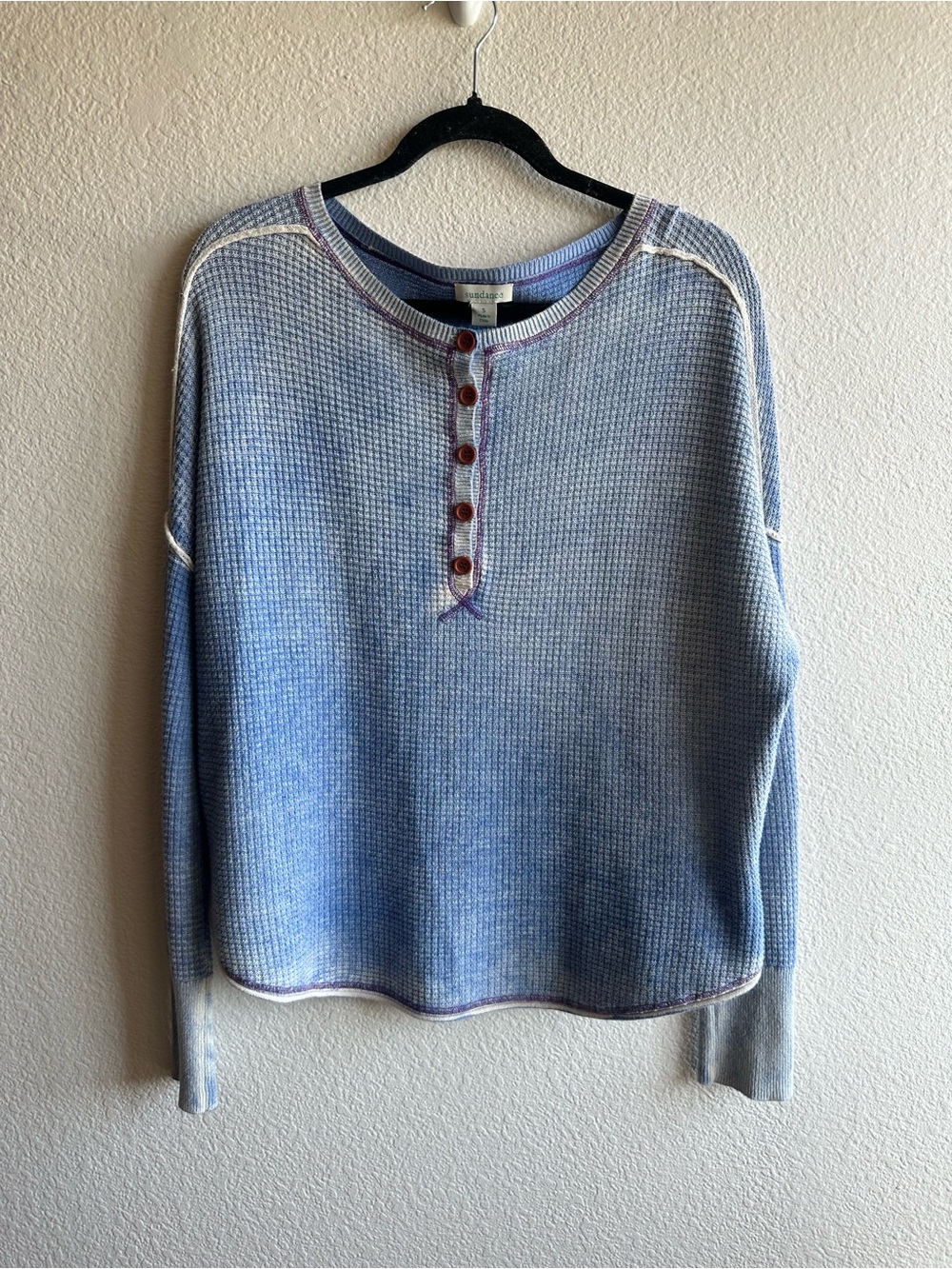 Womens Sundance Gentry Waffle Knit Sweater Top